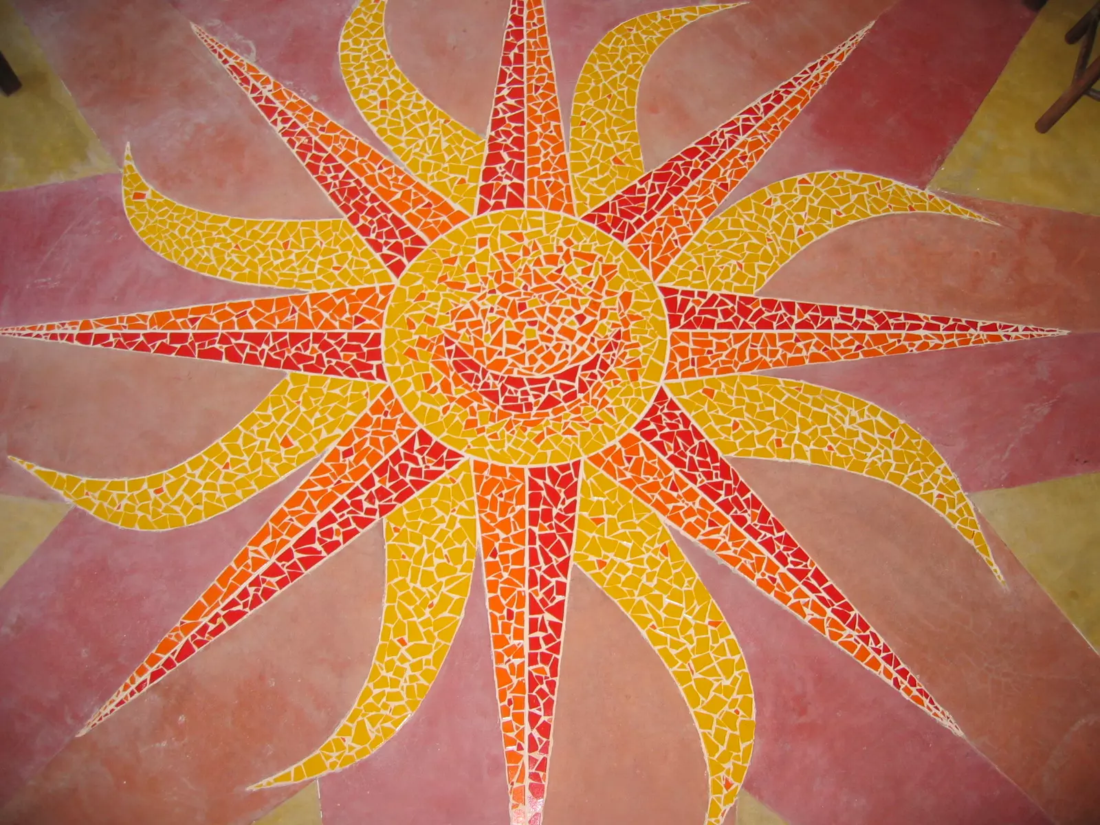 Mosaico decorativo do Restaurante Maracajú